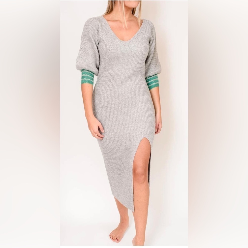 NWT Saylor Beylin sweater dress metallic